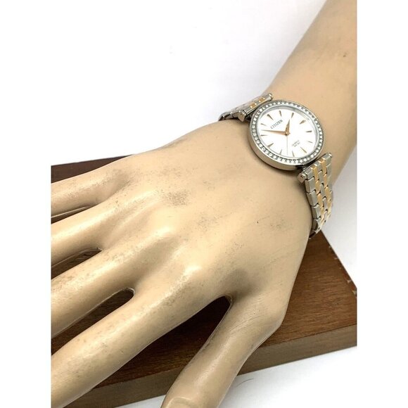 Citizen Womens Watch ER0216-67D Quartz White Mother of Pearl Dial Two Tone Steel - Picture 4 of 14